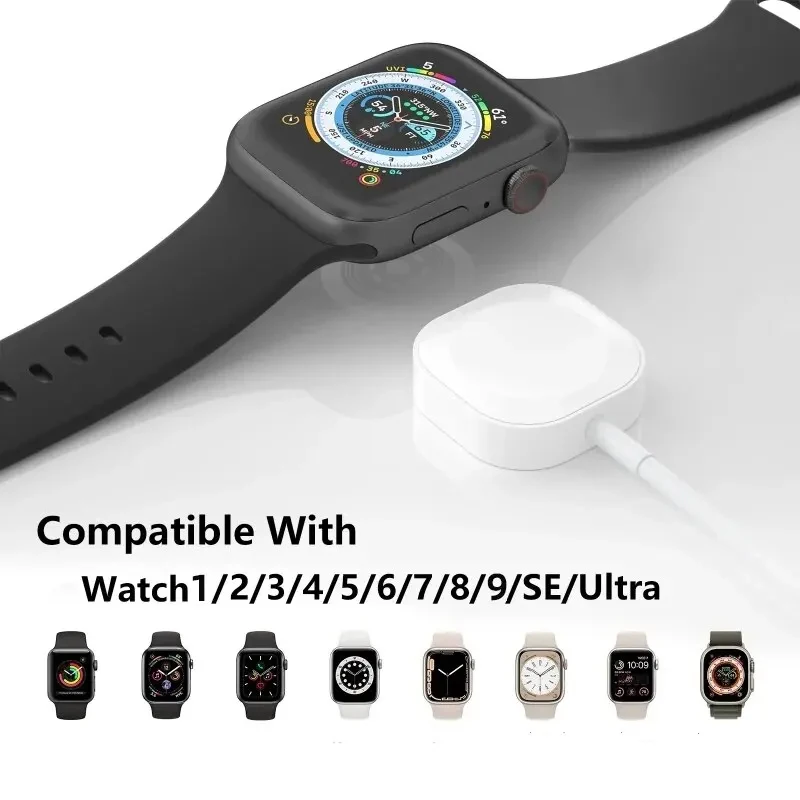 IWatch 9/8/7/6/5/SE 용 USB 유형 C 자기 무선 충전기 Apple Watch Series Ultra 용 USB C 휴대용 고속 충전 스테이션