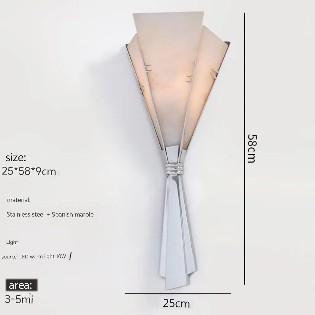 Spanish marble wall lamp, hand held flower shaped wall lamp, living room decorative wall lamp