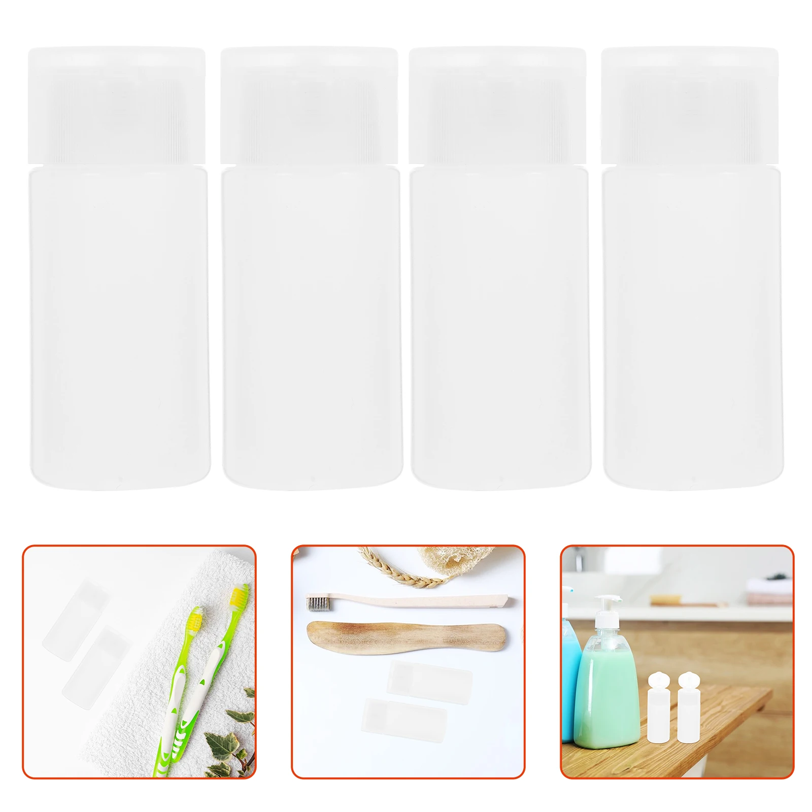 

10pcs Empty Flip Top Bottles 30ml PE Travel Storage Reusable Leak Proof Sub Packing Liquid Holders Plastic Lotion Bottles
