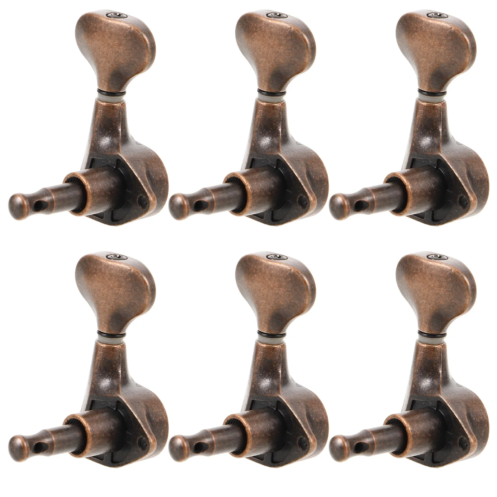 

6Pcs Wood Acoustic Guitar Tuning Pegs Vintage Copper Alloy Guitar Tuners String Tuning Tool Bass Machine Head Replacement