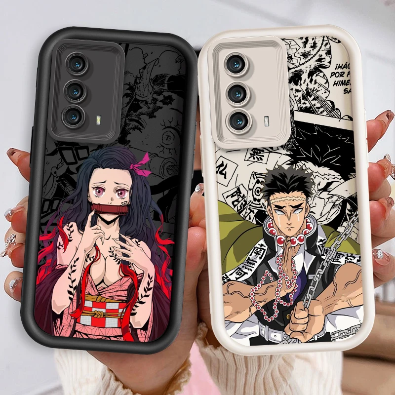 Cool Anime Demon Slayer Soft Shell For Samsung Galaxy S24 S23 S22 S21 S20 FE Note 20 Ultra Plus Eye Ladder Phone Case Soft