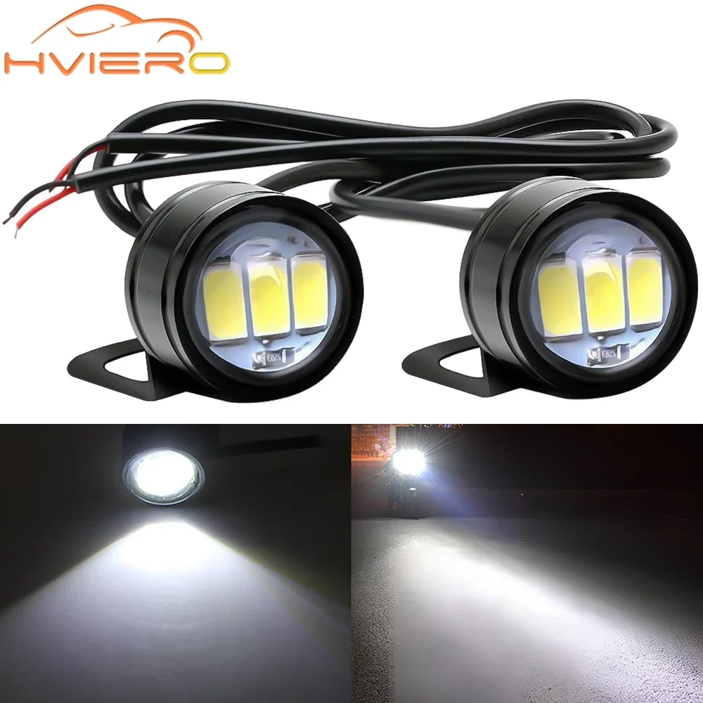 2PCS Eagle Eye Mirror Light DRL Backup Bulbs Car Auto Motor Led Turn Signal Reverse Parking Brake Trunk Lamp Daylight Waterproof