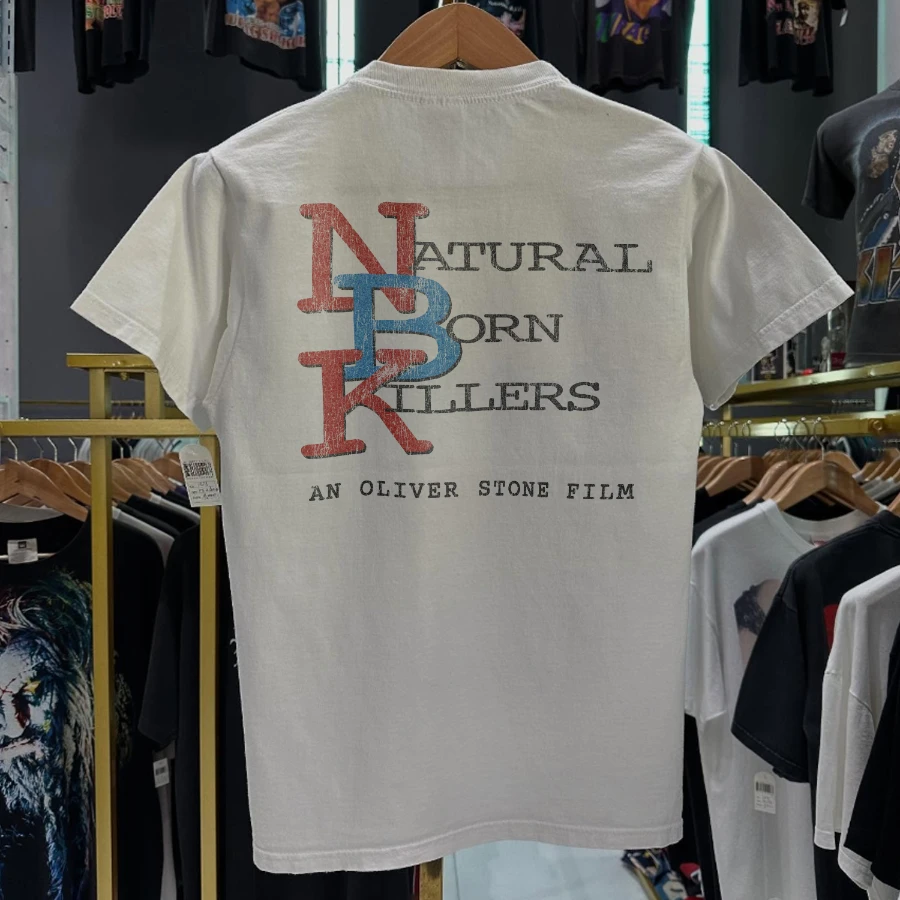 1994 Nbk 'Anime Edition' Rare Washed White T-Shirt Y2K Style Underground Print Loose Retro Summer