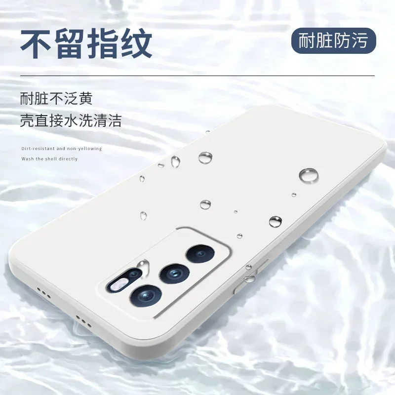 حافظة من السيليكون السائل لهاتف OPPO Reno 6 Pro Plus رفيعة للغاية لحماية Funda Reno6 6Pro ProPlus 5G غطاء هاتف أصلي كلاسيكي