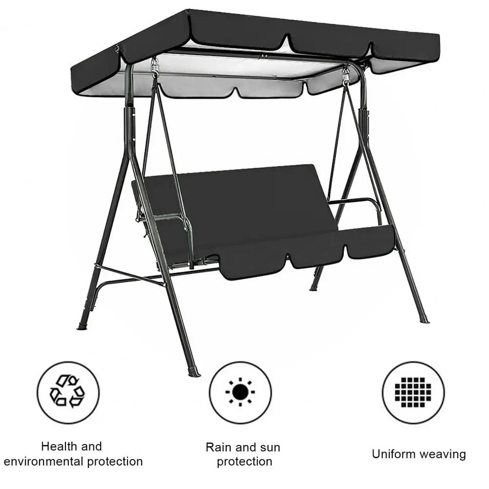 Uv Resistant Swing Canopy Waterproof Uv-proof Garden Swing Canopy Replacement Set Easy Installation Outdoor Patio Sun for Swing