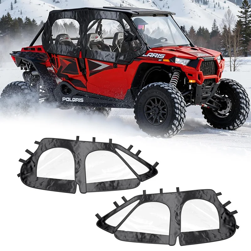 

Soft UTV Side Window Enclosures Windproof Waterproof Cab Enclosure Upper Doors For Polaris 2014-2023 RZR XP 4 1000/19-21 XP4 ﻿