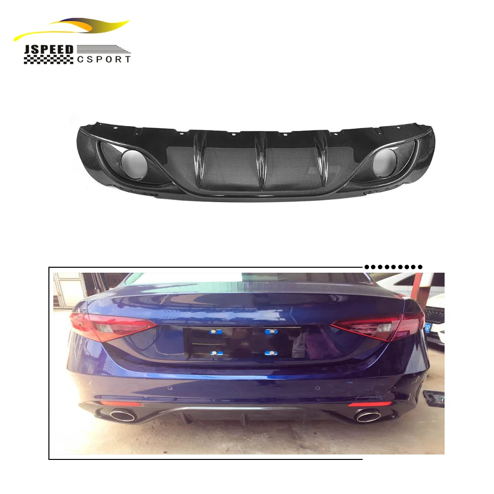 

Suitable for Carbon fiber rear diffuser Alfa Romeo Giulia Sports 2016-2018