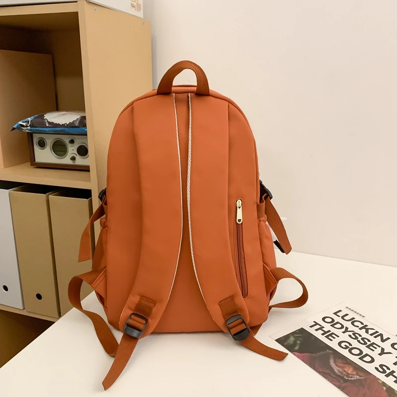 Letter Print Contrasting Colors Nylon High Capacity School Bags 2024 Hot Sale Backpacks for Girls and Boys Bolsos Colegio