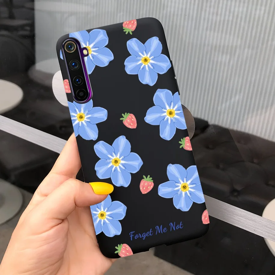 Dla OPPO Realme 6 Pro Case RMX2061 RMX2063 krata pokrywa TPU miękkiego silikonu tylna pokrywa dla Realme6 Realme 6 Pro 6i 6S etui na telefony