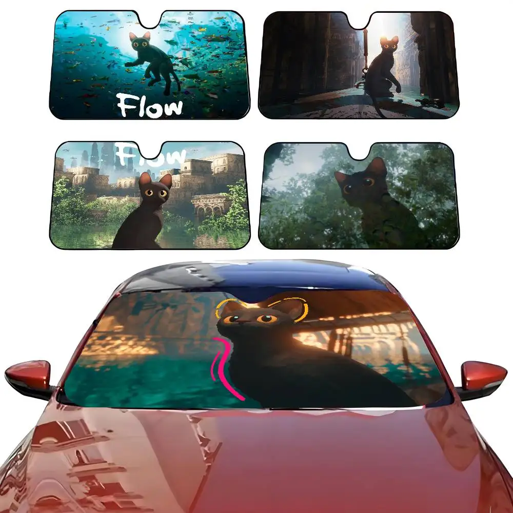 

CUTE CAT логотип крутой автомобильный солнцезащитный козырек лобовое стекло защита от ультрафиолета передний солнцезащитный козырек охлаждающая защита для салона автомобиля