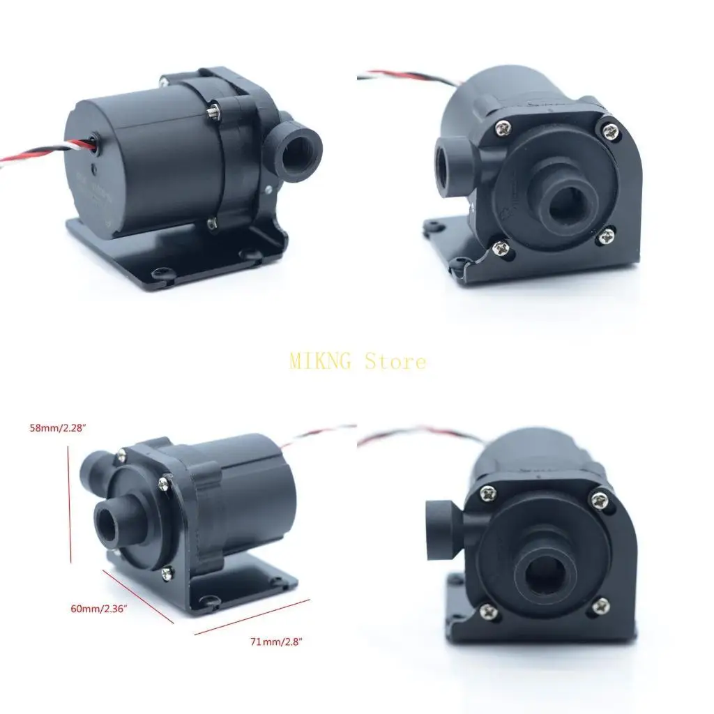 

SC600 12 В 10 Вт для водяного насоса постоянного тока 600 л/ч G1/4 дюйма, вход и выход для водяного охлаждения с держателем,