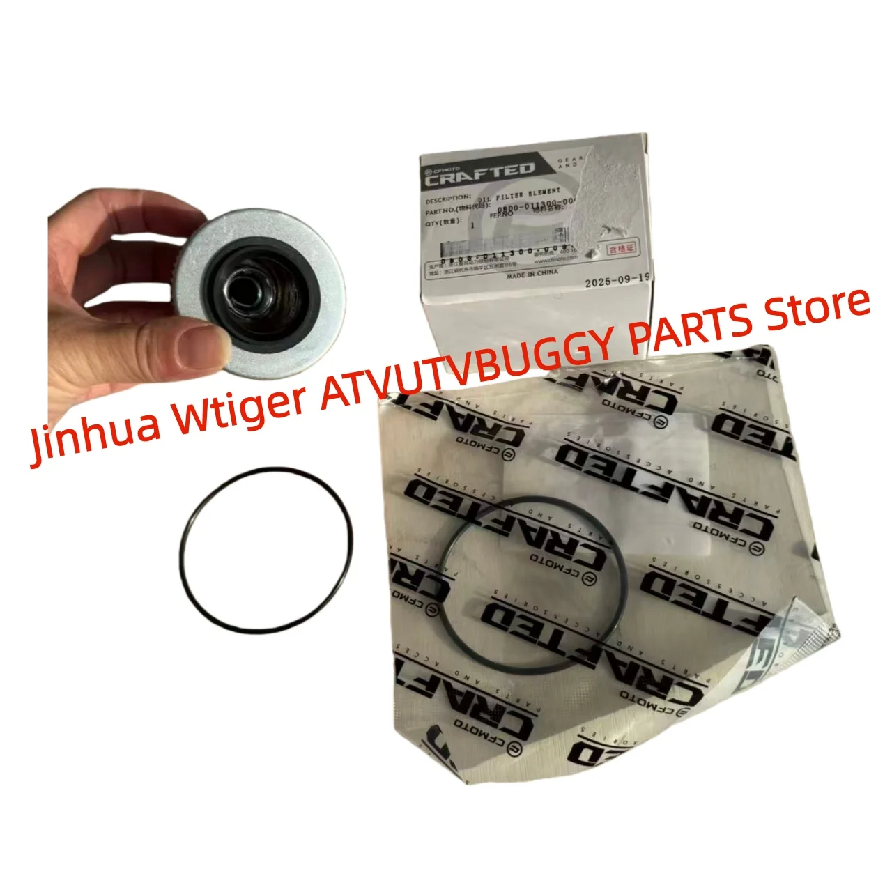 Pacote original filtro de óleo do motor0800-011300-0004com anel de vedação para cfmoto atv utv ssv450 550 600 800 1000force zforce uforce