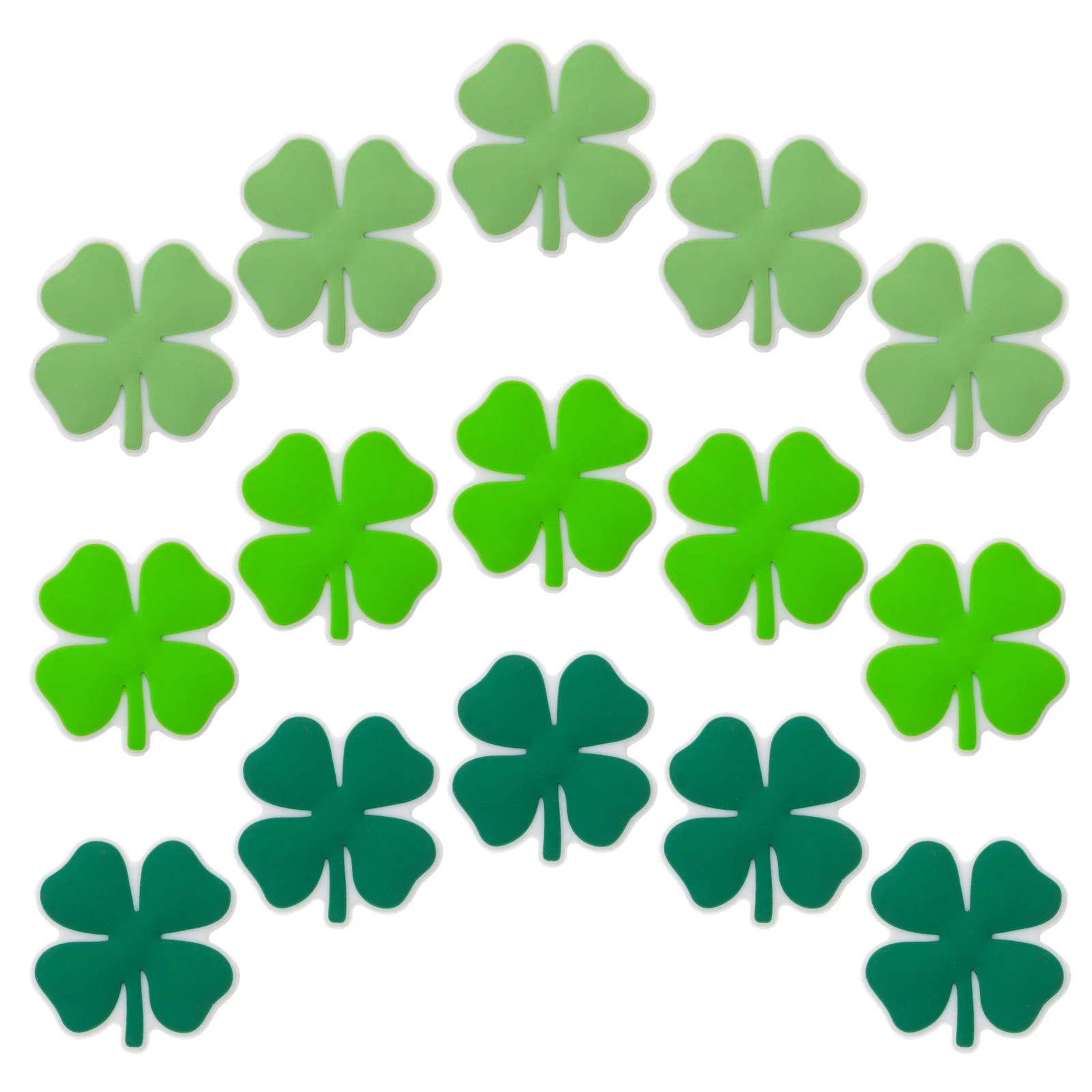 15 Uds. De cuentas de silicona de cuatro hojas, dijes de hojas resistentes para hacer joyas, llaveros artesanales, cuentas de silicona para llaveros