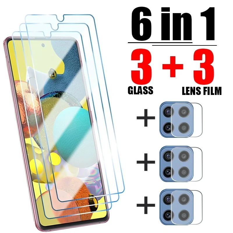 6in1 Tempered Glass For Samsung galaxy A52S 5G A32 A22 A12 Screen Protector on Samsung A52 A51 A50 A72 A71 A21S Camera Lens Film