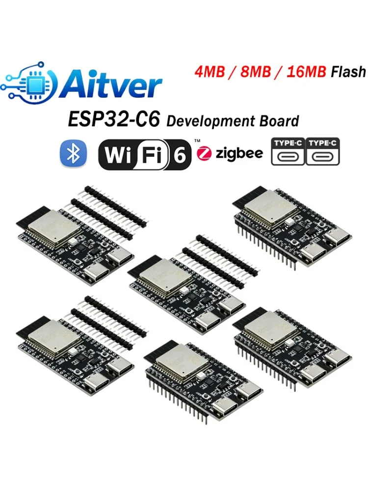 Płytka rozwojowa ESP32 C6 WiFi6 BLE5 Zigbee RISC-V 4MB 8MB 16MB Flash Kompatybilna z Arduino ESP IDF Projekty IoT — zdjęcie produktu 7