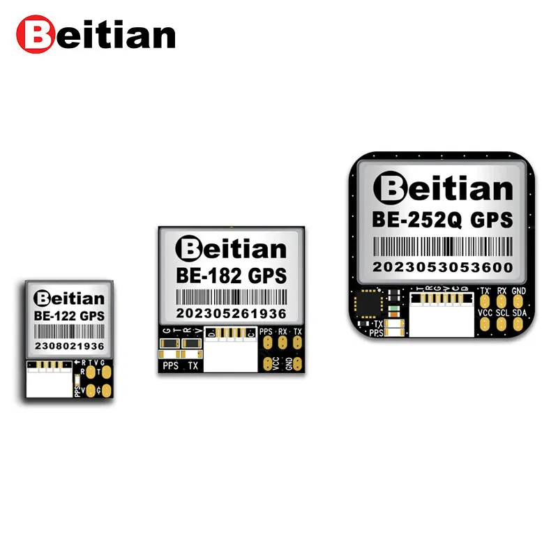 Beitian BE‑122/BE‑182/BE‑252Q Dual‑Protocol GPS Module, Fixed‑wing & FPV Drone, GPS Rescue, Compatible with F4 F7 Flight Control