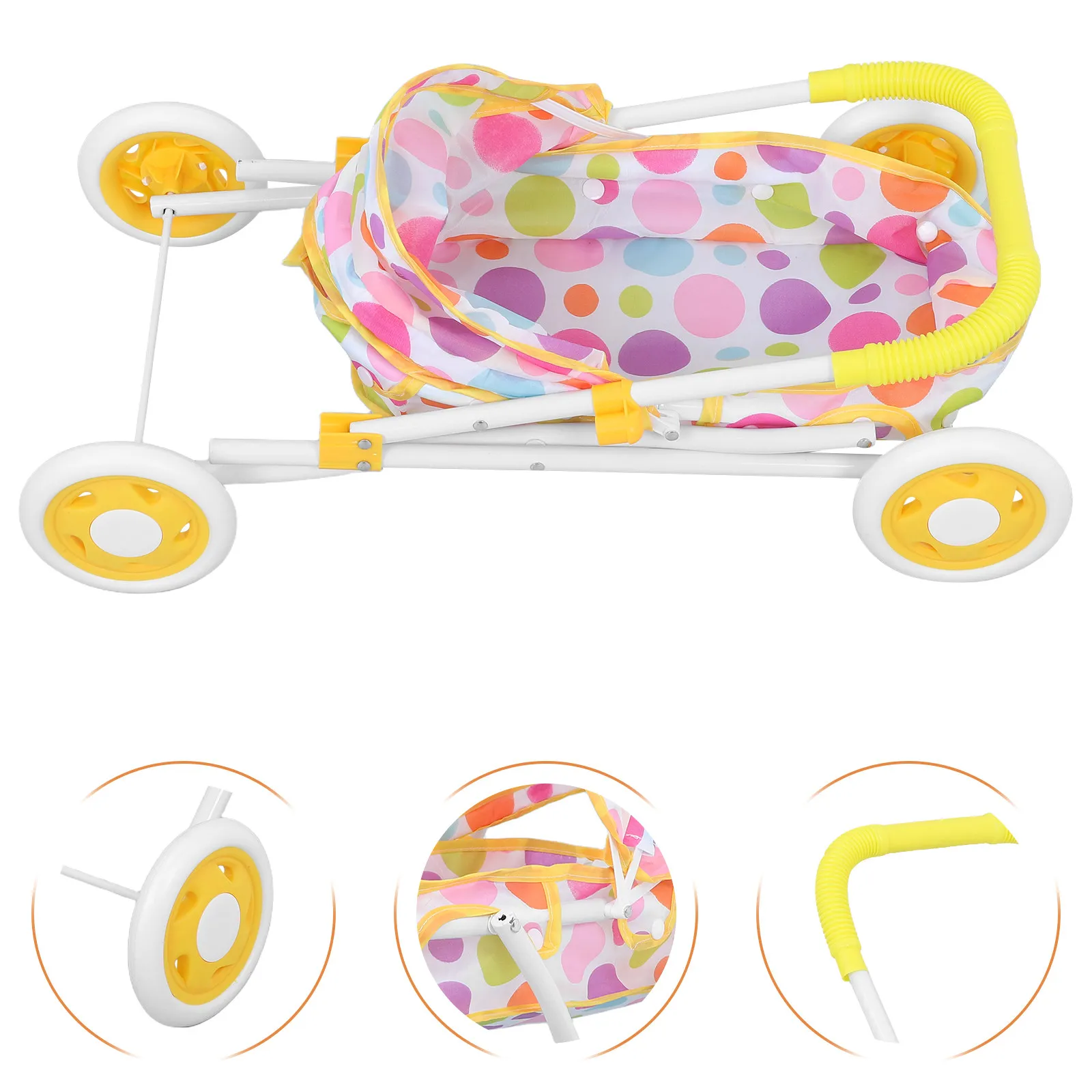 baby-stroller-mini-pram-carriage-kids-pretend-play-dollhouse-accessories-roleplay-educational-simulation-toddler-stroller