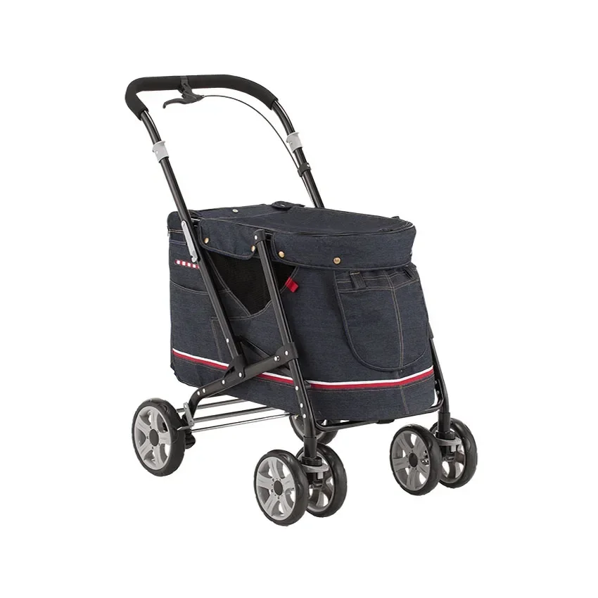 

s# sA Pet Stroller Dog Portable Foldable Small and Medium-Sized Dogs out Trolley Cat Car