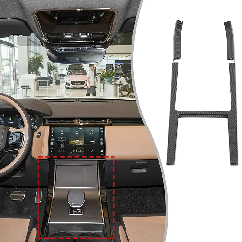 

ABS Carbon Fiber For Land Rover Range Rover Velar 2024+ Car central control side decorative sticker car interior accessories