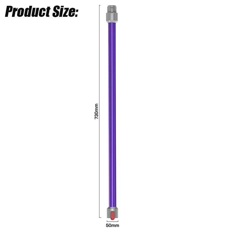Telescopic Extension Rod for Dyson V6 Straight Pipe Metal Extension Bar Handheld Wand Tube Purple
