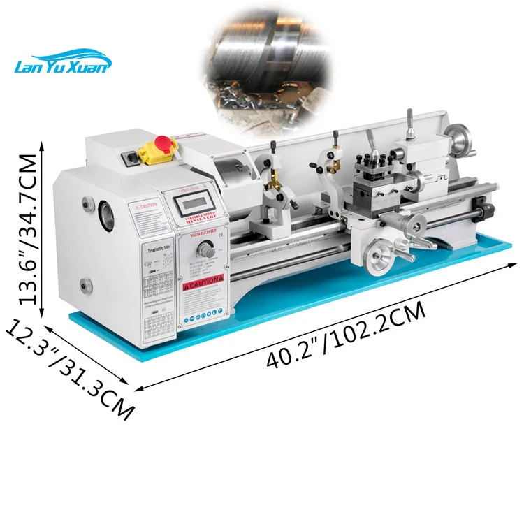 

Sihao 1100W Turning Drilling Manual Lathe Machine 8.7"x29.5" bench top metal lathe lathe machine mini