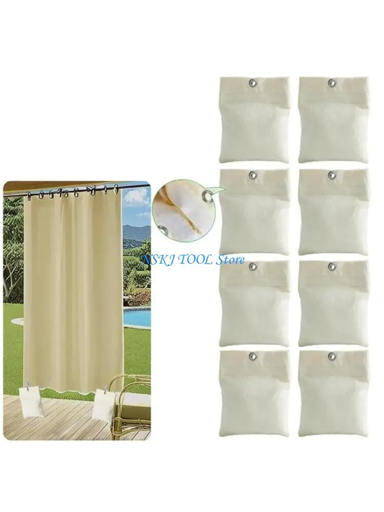 

L8RC 8Pcs Outdoor Outdoor Curtain Weights Waterproof Drapery Magnets Accessory for Shower Curtains Tablecloths Flags