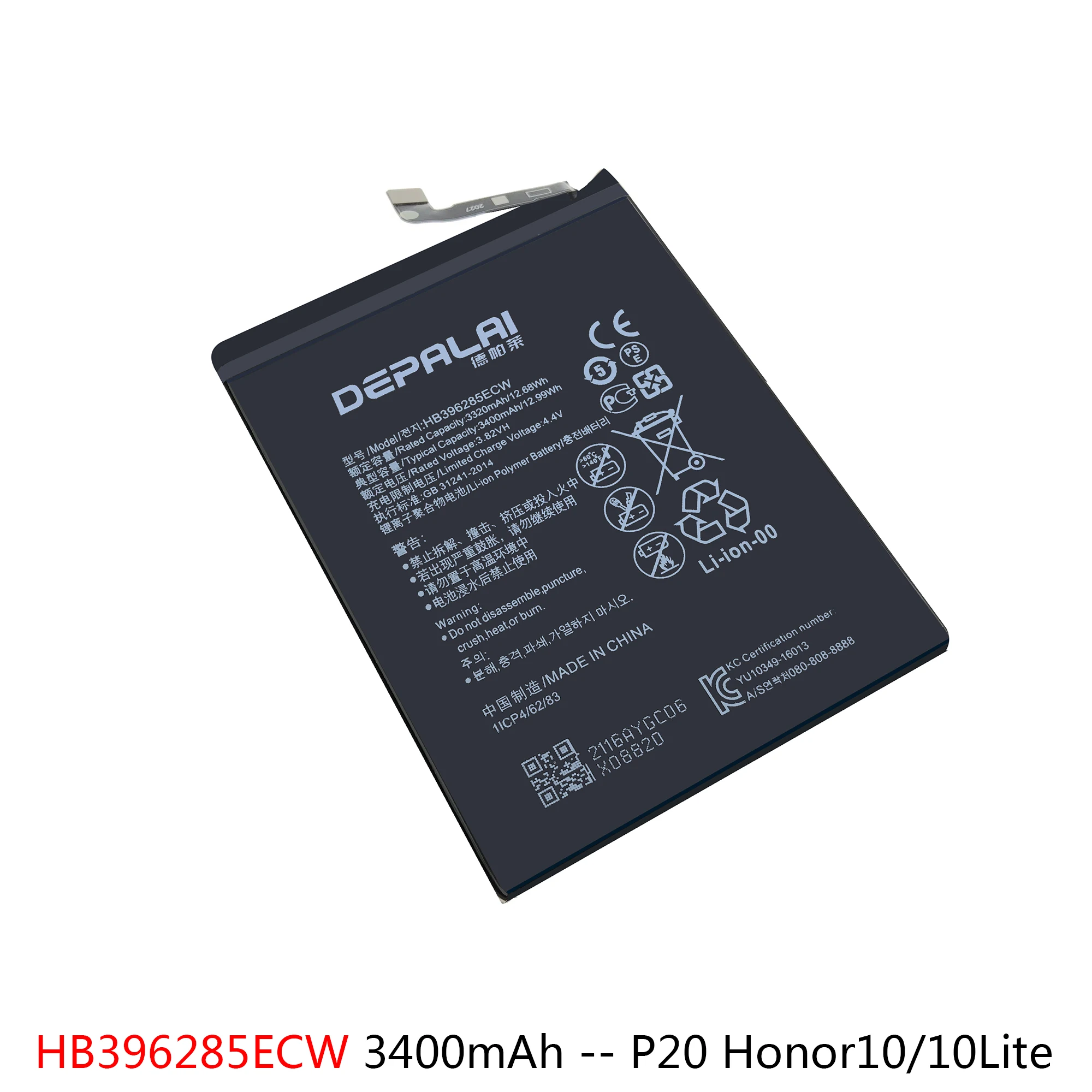 Batería HB396286ECW para Huawei P20, accesorio para Smart2019, Enjoy9S, 20i, honor 10lite, HB396285ECW