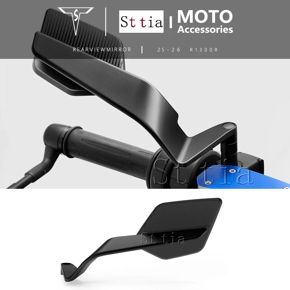 

Зеркала заднего вида для мотоцикла BMW R1300R 2025 2026: регулируемые, с ветровыми накладками, комплект