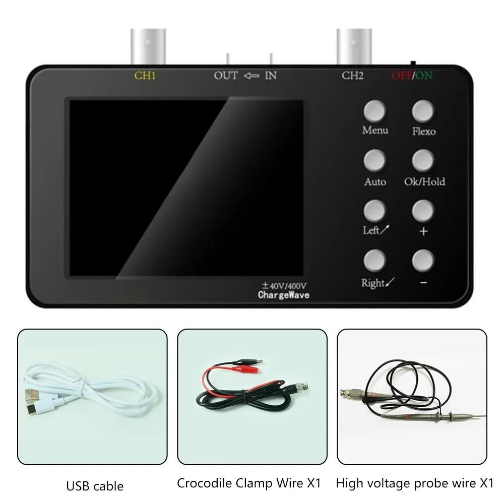 

SCO2 Dual Channel Digital AUTO Oscilloscope PWM 50M 10Mhz Sampling Rate 2.5KSa/S Analog Bandwidth for Electronic Repair Tools