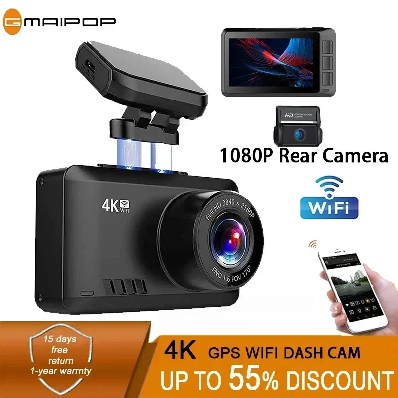 

Car DVR Camera 4K&1080P Video Recorder WIFI GPS Dashcam Dash Cam Car registrar Spuer Night Vision car accessories