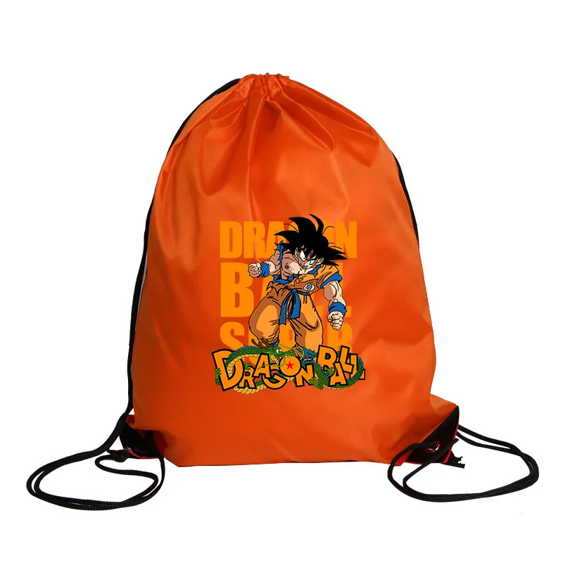 Bolsa con cordón de Dragon Ball Z, bolsa de almacenamiento portátil de Goku, Mochila deportiva impermeable para nadar, regalo de bolsillo de