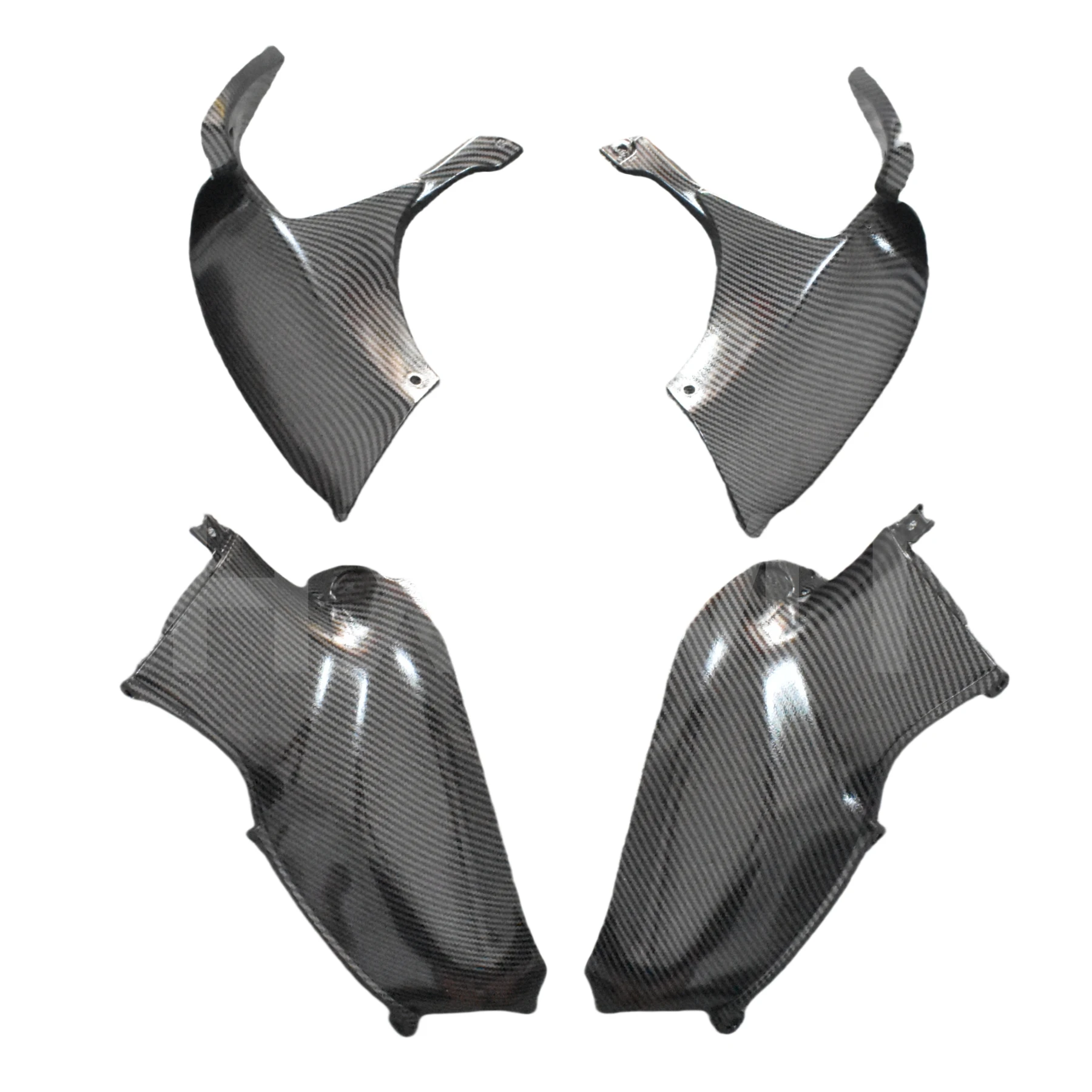 Dipped Carbon Fiber Finish Gas Tank Side Cover Fairing Under Tank Panels Trim Cowling For Suzuki Hayabusa GSX1300R 1999-2007