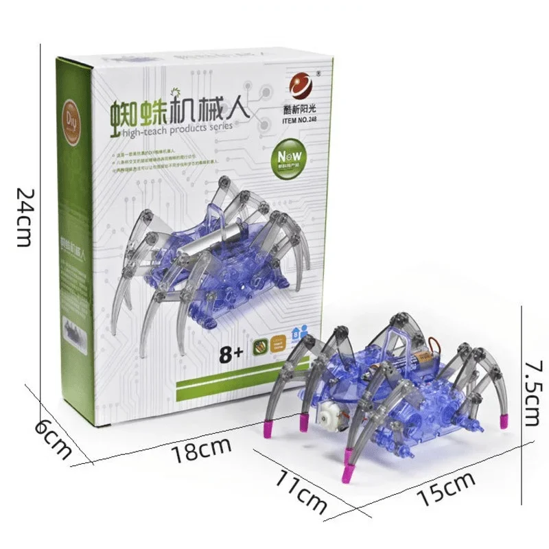 Roboter-Spinne, elektronisches Haustier-Spielzeug-Set, zum Bauen, Spielen mit es, beste wissenschaftliche Bildung, Kinder-Set, zum Bauen Sie sich selbst, Spinnen-Roboter-Geschenk