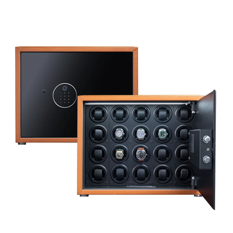 

Luxury Automatic Watch Winder with Fingerprint Safe Box - 20 Slot Quiet Motor Watch Storage Display Case for Mechanical Watches