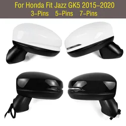 3Pins 5Pins 7Pins For Honda Fit Jazz GK5 2015-2020 Car Wing Door Side Mirror Assy Assembly Rearview Mirror Cover Cap Frame