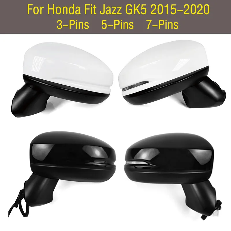 3-pinowe 5-pinowe 7-pinowe do Honda Fit Jazz GK5 2015-2020 Lusterko boczne samochodowe, obudowa lusterka wstecznego, ramka, nakładka