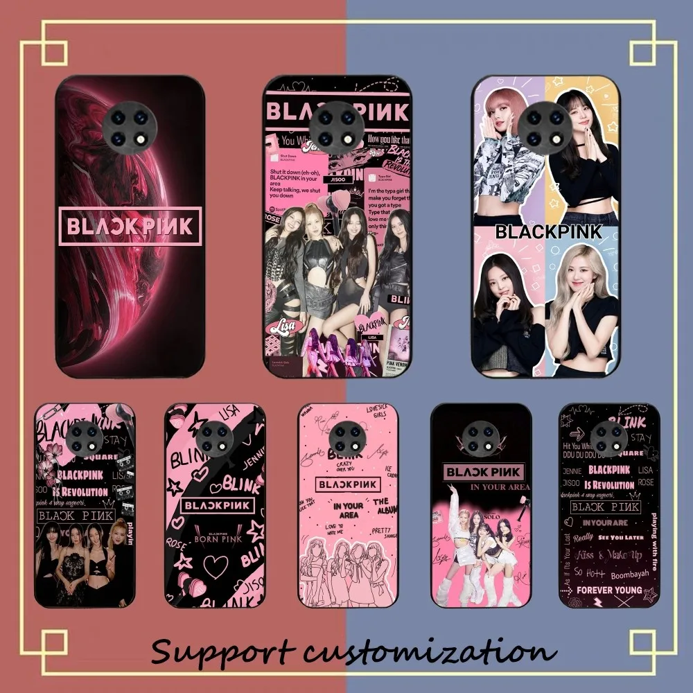 

Kpop-B-Black Fashion P-Pinks Phone Case For Redmi 5 6 7 8 9 10 Plus Pro 6 7 8 9 A GO K20 K30 K40 Pro Plus F3 Fundas