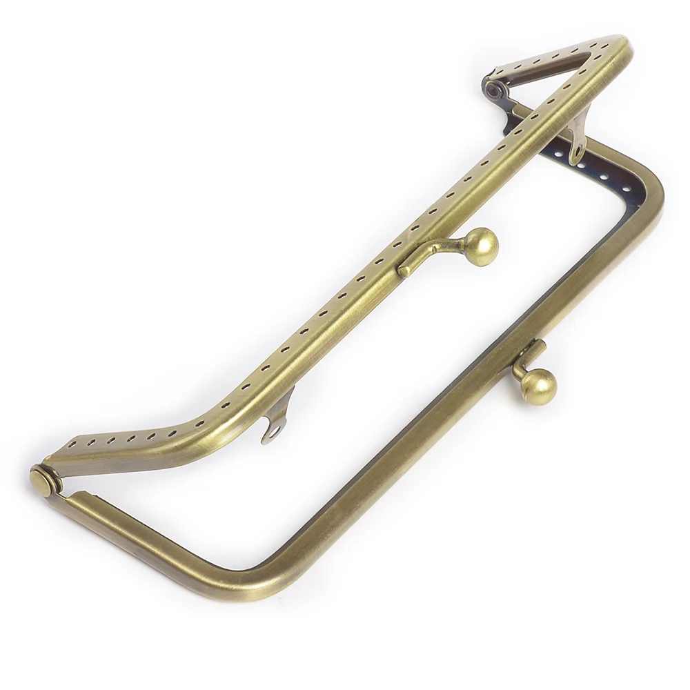 8.5-18cm Metal Purse Frame Square Handle for Clutch Bag Handbag Accessories Making Kiss Clasp Lock Antique Bronze HardwareDIY