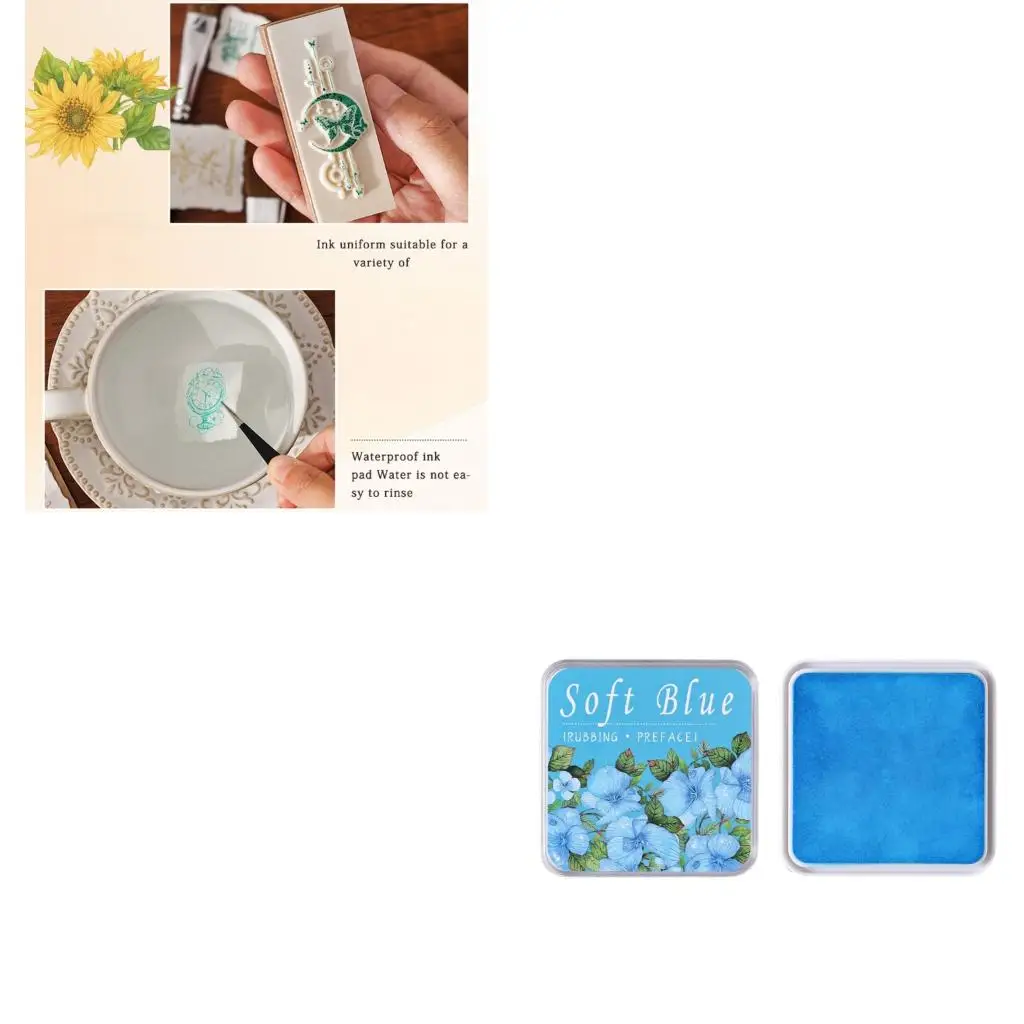 وسادة ختم حبر محايدة تدوم طويلاً مع قطن عالي الجودة مثالية للمحاسبة والمشروعات الإبداعية متعددة الأغراض