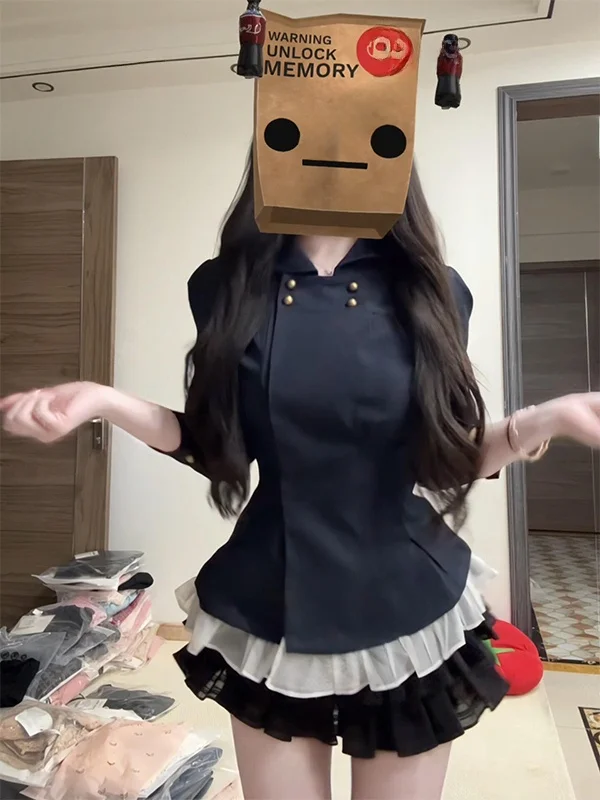 

Retro American Style Women's Shirt Stand Collar Slim Fit Long Sleeve Floral Patchwork Waist Cinching Slimming Top