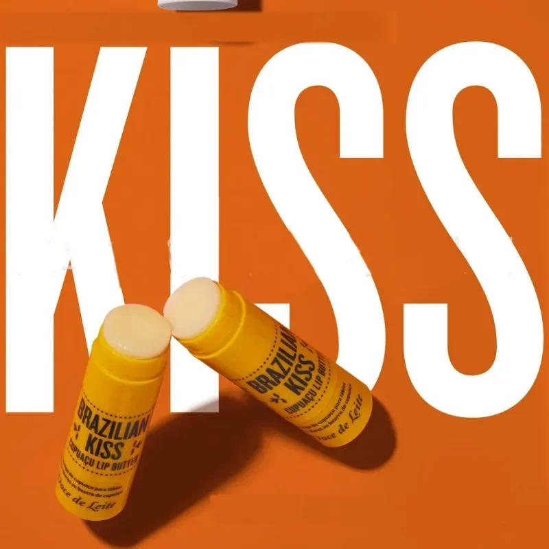 Barra de labios brasileña Kiss, bálsamo labial hidratante de larga duración, gel antisecado, reduce las líneas de labios, nutritivo, cuidado de los labios, maquillaje