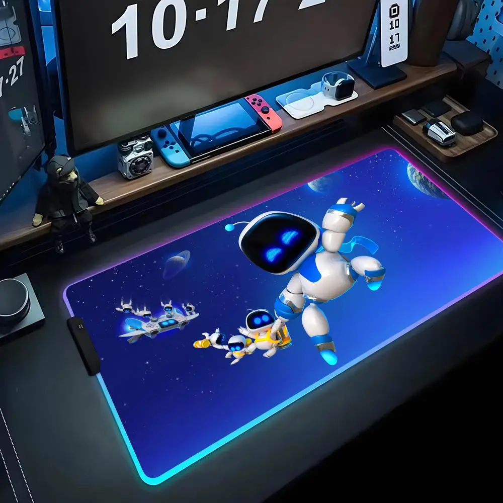 

Astros Bots wallpaper Mouse Pad RGB Gaming Mousepad Big LED Pad PC Desk Mat Luminous Mouse Pad Large Keyboard Mats Table Rug