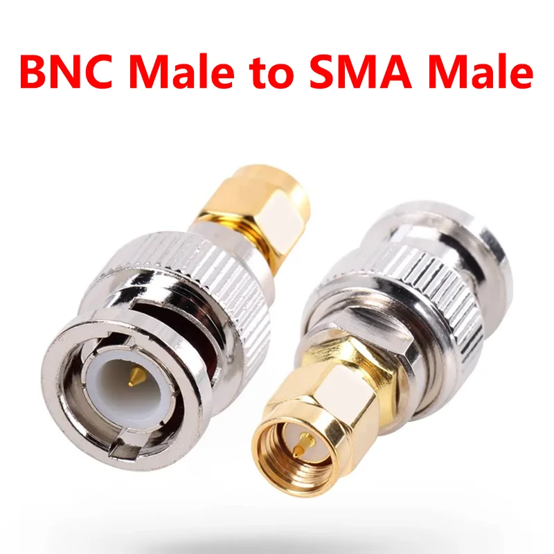 5PCS RF Connectors BNC Male Plug To SMA Male Connector Adapter For Wireless LAN Device CoaxialCable WiFi Ham or Handheld Radios