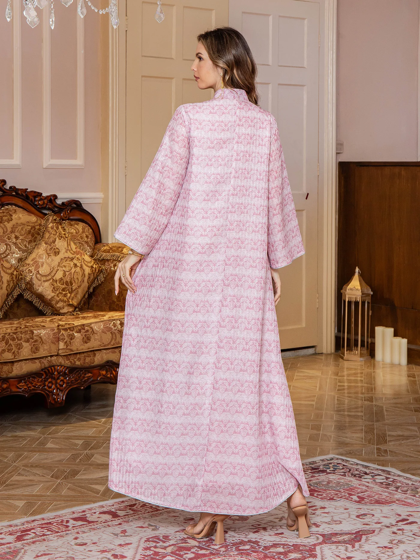 Abaya de luxo feito à mão, comprimento do tornozelo, médio, tradicional, bordado à mão, detalhado, plus size, muçulmano, jalabiya