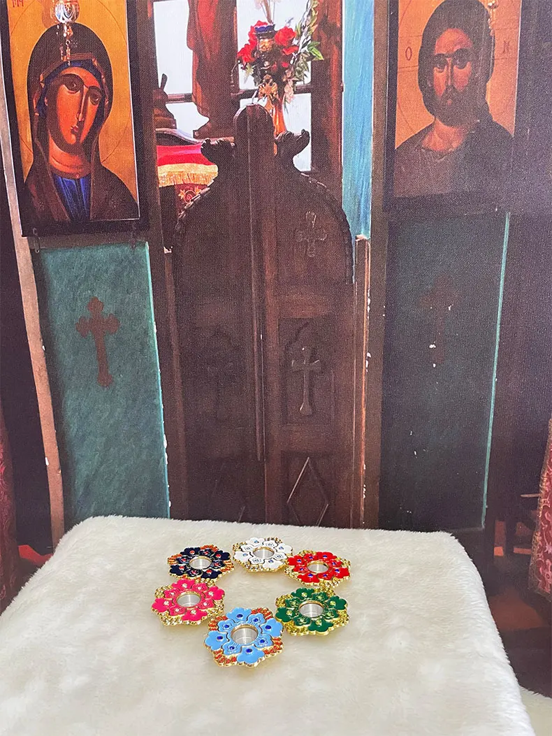 HTISOK Orthodoxe Kirche Reliktschatulle Schutzgehäuse Legierungsurne Orthodoxe Jesus Christliche Dekoration Religiöse Zubehörteile Orthodoxe Reliquie – Detail 2