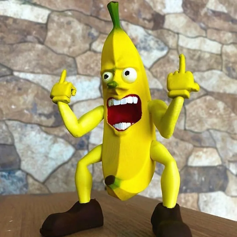 New Funny Cute Banana Man Resin Decorative Ornament Creative Spoofing Banana Man Crafts Ornament Resin Statue Home Decor