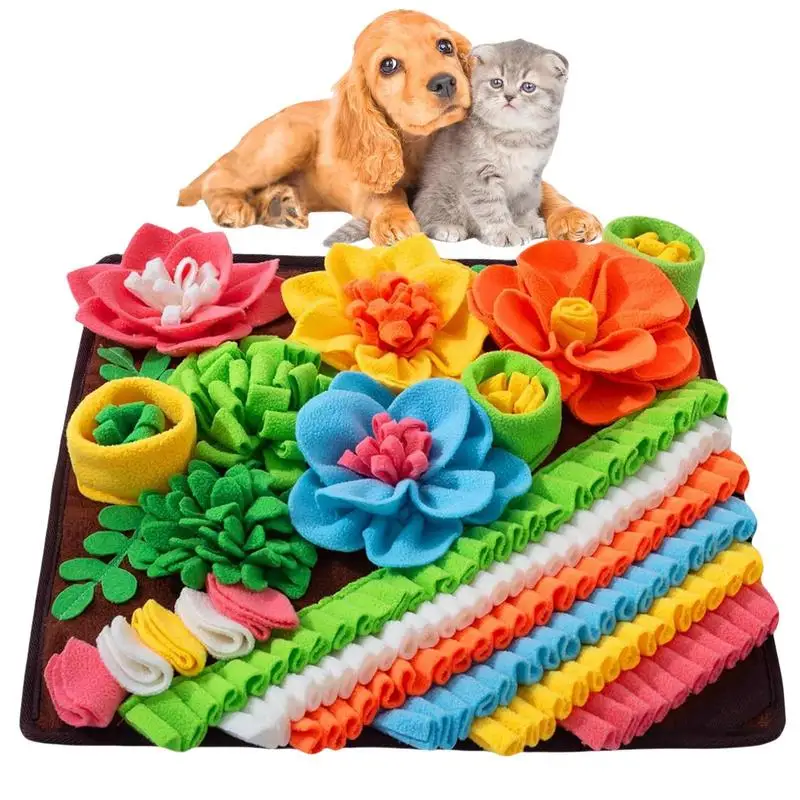 Dog Sniffing Mat Puppy Training Pad  Interactive Dog Toy Foraging Mat For Smell Pet Slow Eating Stress Relief Toys For Puppies