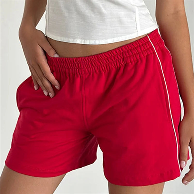 Y 2K Baggy Boxers Shorts Vrouwen Elastische Taille Parachute Shorts Met Zakken Oversizd Zomer Joggingbroek Trainingsbroek Kort