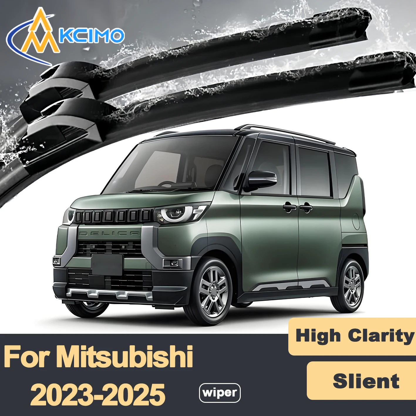 

Premium Rubber Durable Silent Windshield Wiper Blades 2pcs for Mitsubishi Delica Mini B34A B35A B37A B38A 2023-2025
