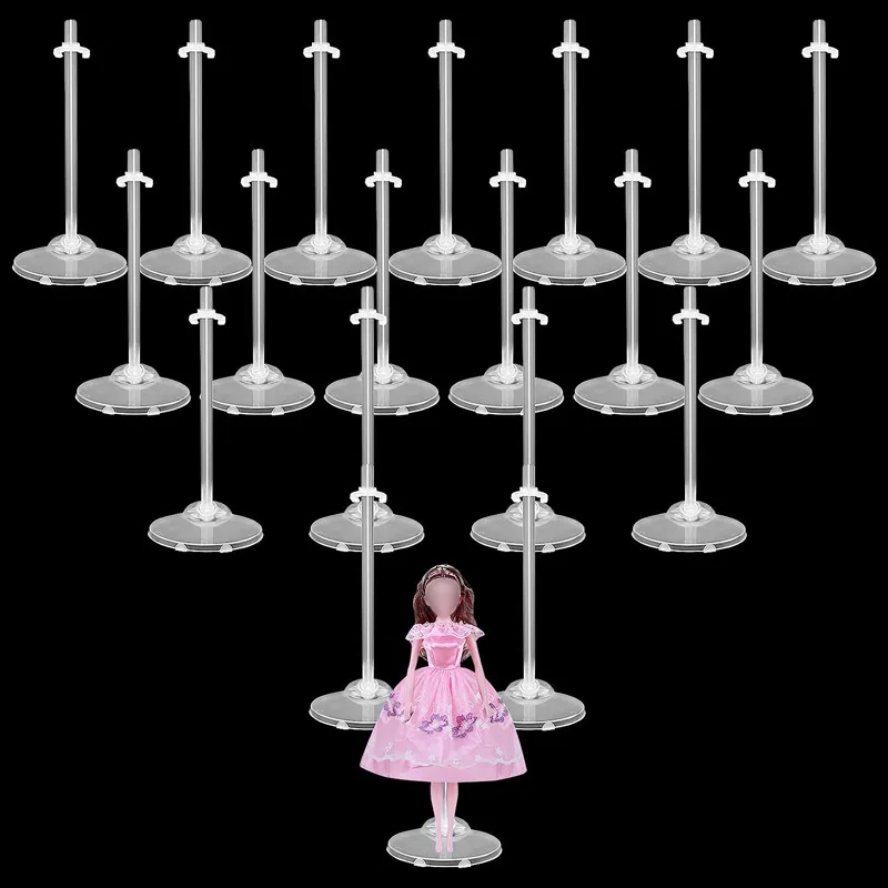 10pcs Plastic Doll Stand Figure Display Holder Model Furniture Accessories For 1/6 Doll House Decor Kids Pretend Play Toys Gifts